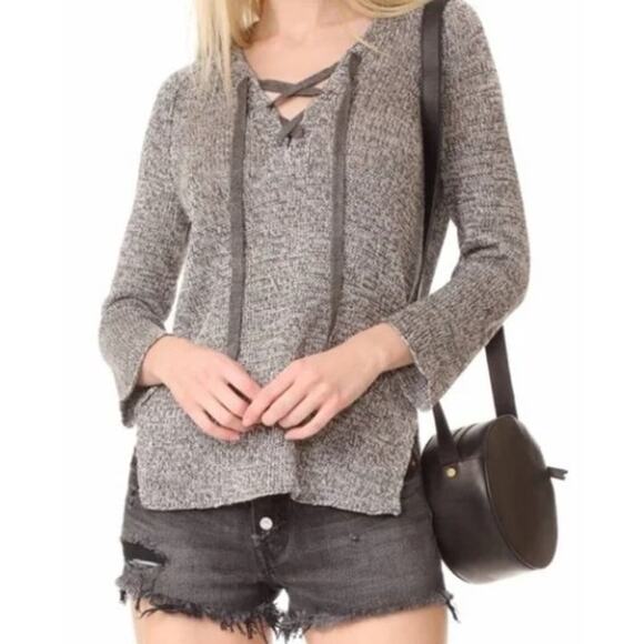 Brochu Walker Tula Grey Linen Sweater Women's Sz. M - Picture 1 of 7